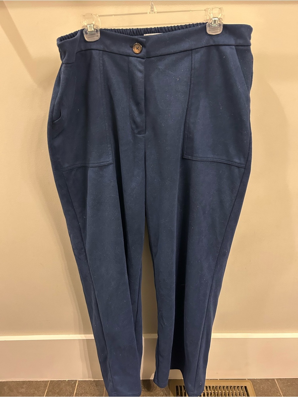 Wonderly Deep Navy Tapered Pull-On Pants
